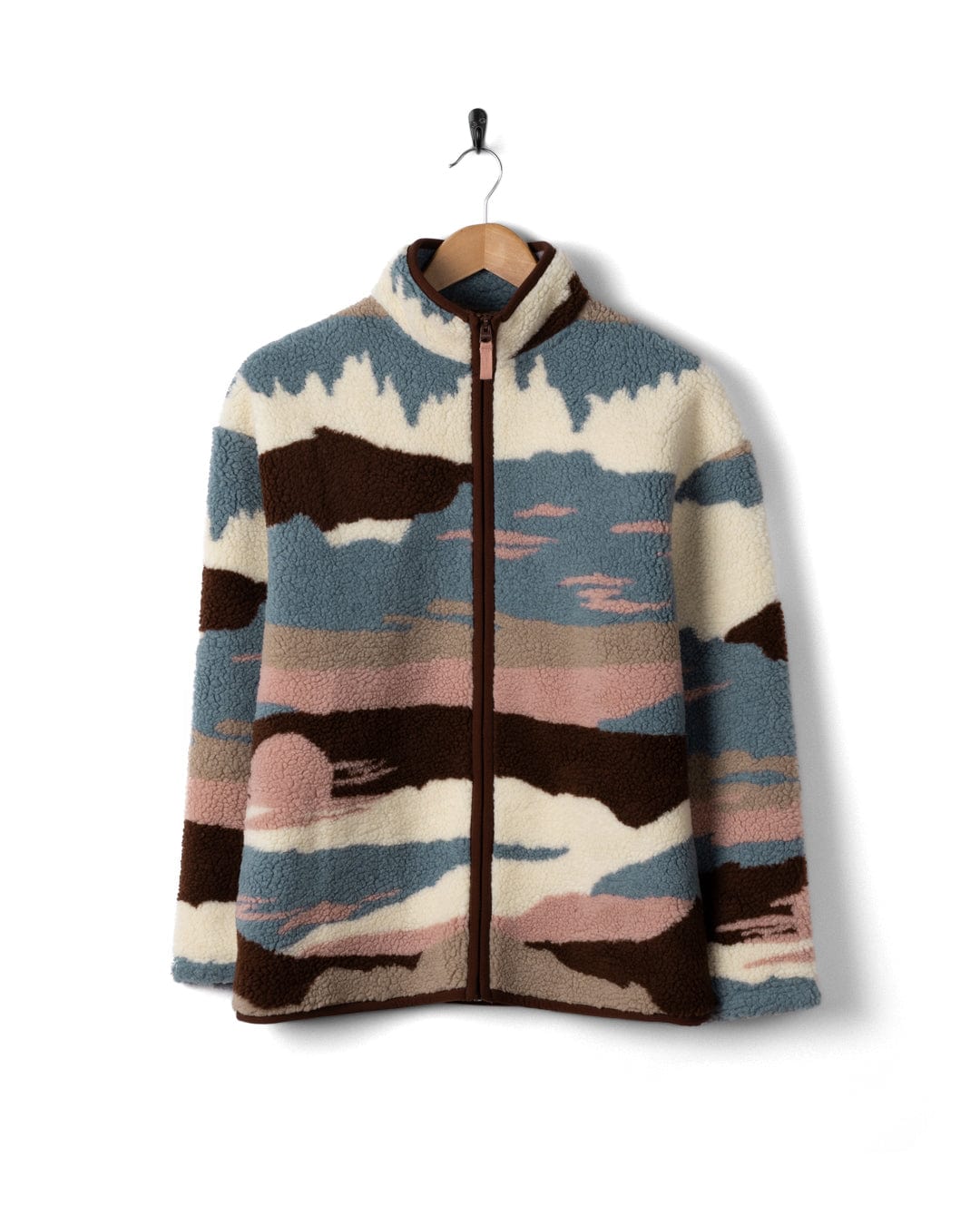 Mountain Trail - Womens Recycled Borg Zip Fleece - Pink