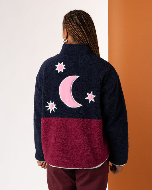 Emery Star - Womens Zip Fleece - Blue/Pink