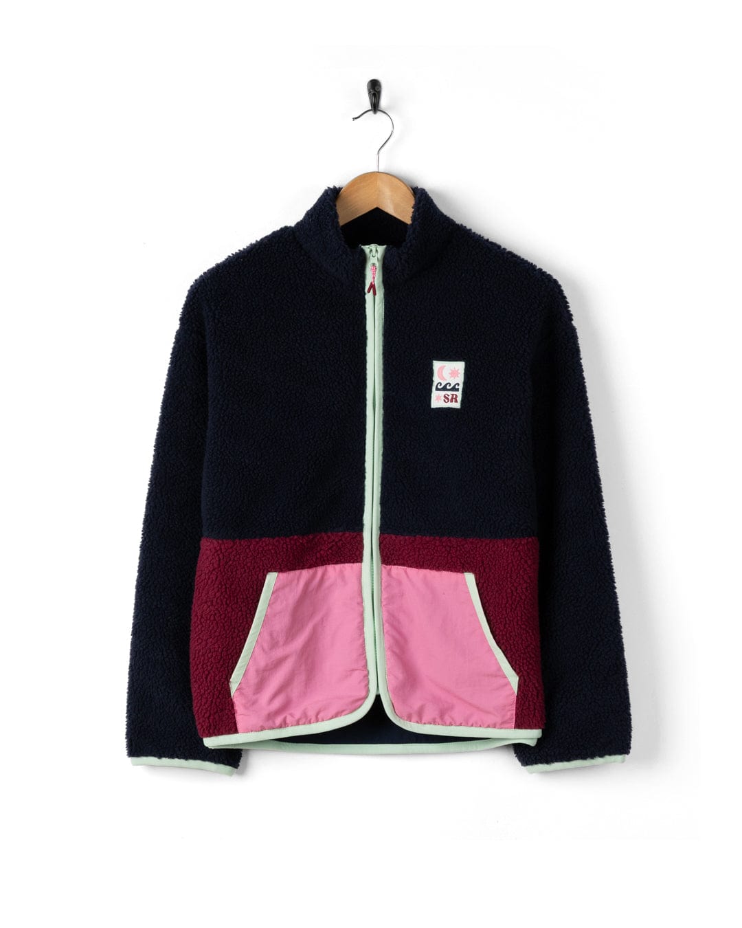 Emery Star - Womens Zip Fleece - Blue/Pink