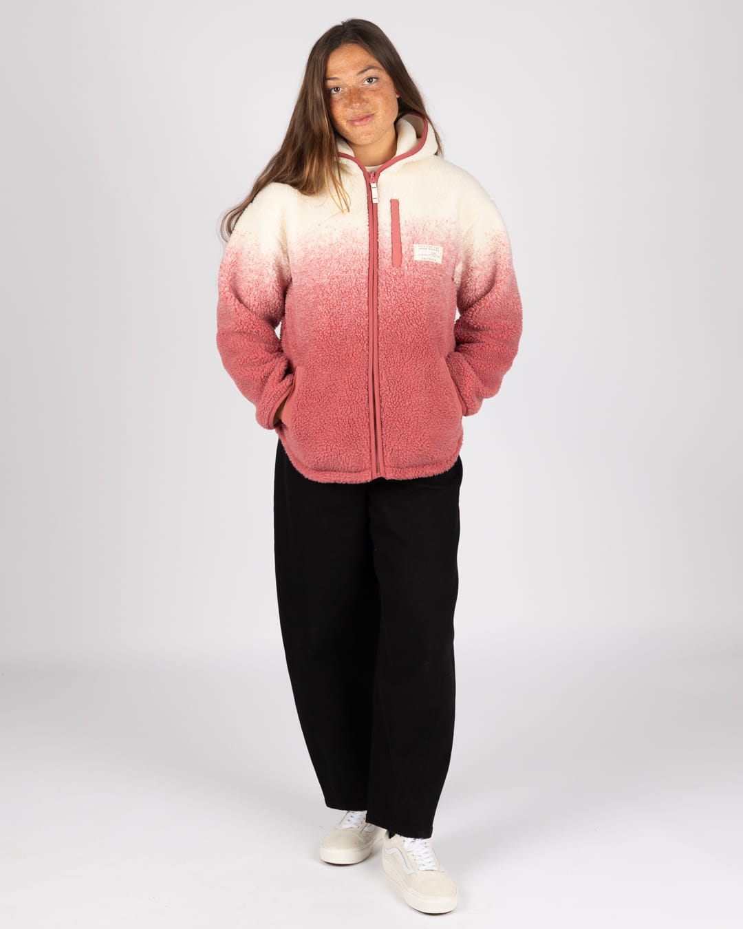 Alba Womens Hooded Fleece in Pink