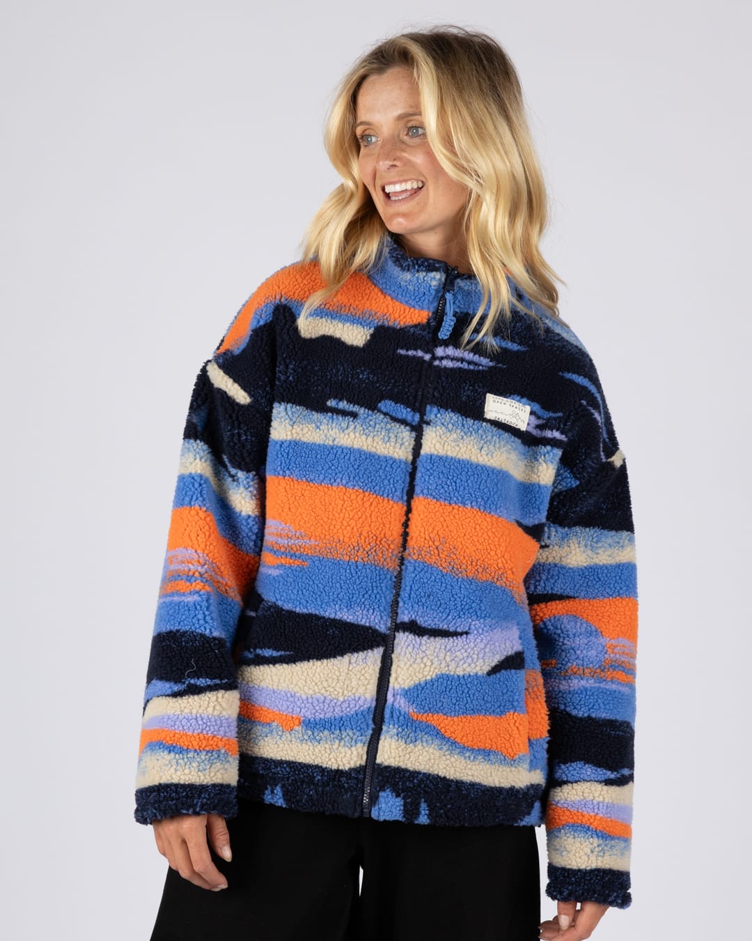 Mountain Haze Womens Reversible Jacket in Blue