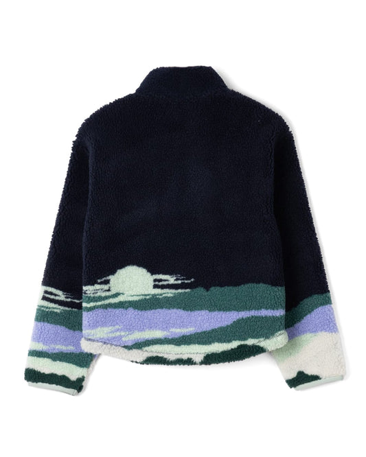 Apex Kids Zip Sherpa Fleece in Blue