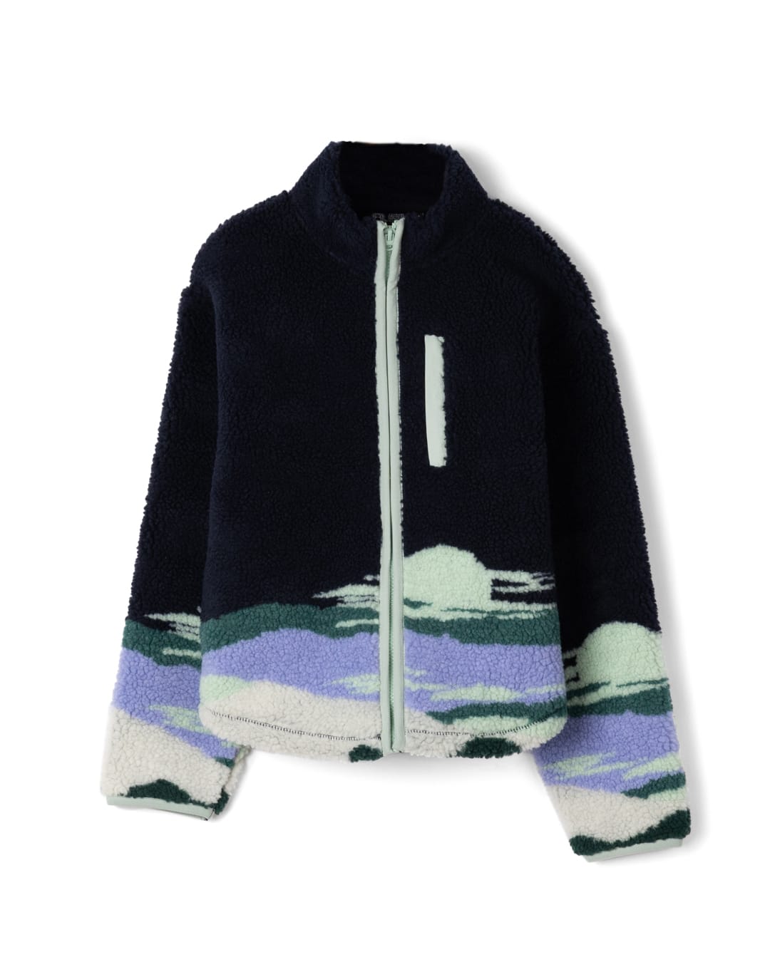 Apex Kids Zip Sherpa Fleece in Blue