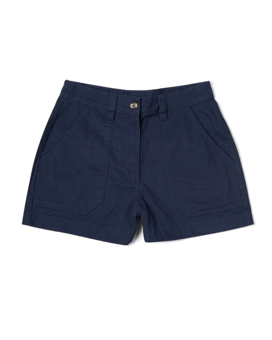 Saltrock's Liesl - Womens Chino Shorts in Blue on a white background.