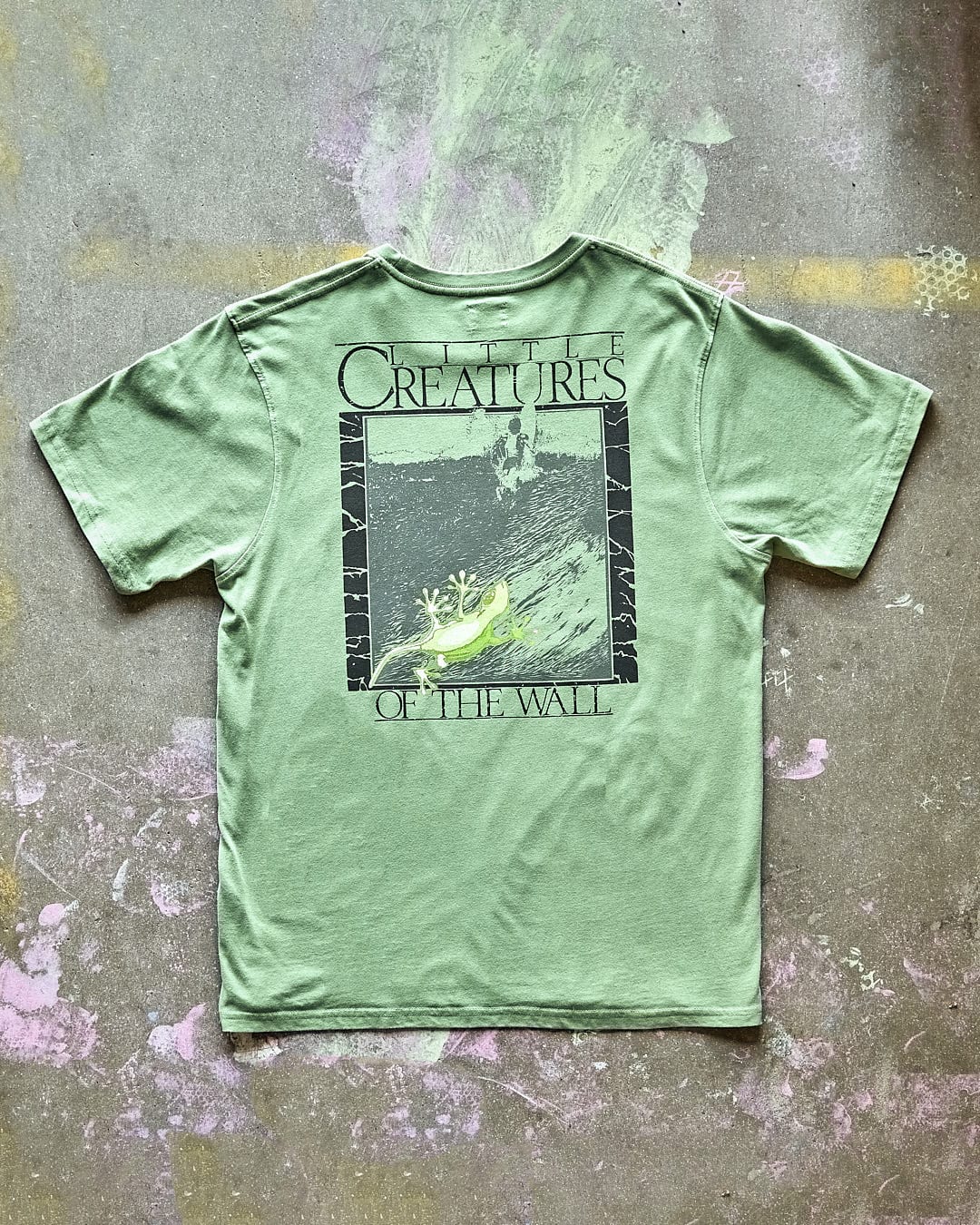 A Saltrock Little Creatures - Limited Edition 35 Years T-Shirt with an image of a lizard on it.