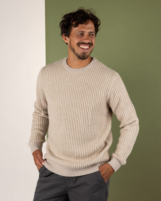 Arlen - Mens Knitted Jumper - Cream