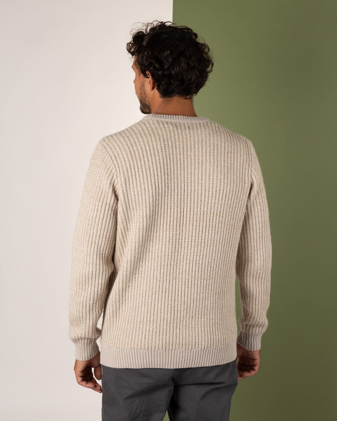 Arlen - Mens Knitted Jumper - Cream