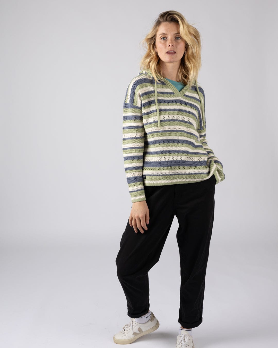 Aurelia - Womens Hooded Jumper - Light Green