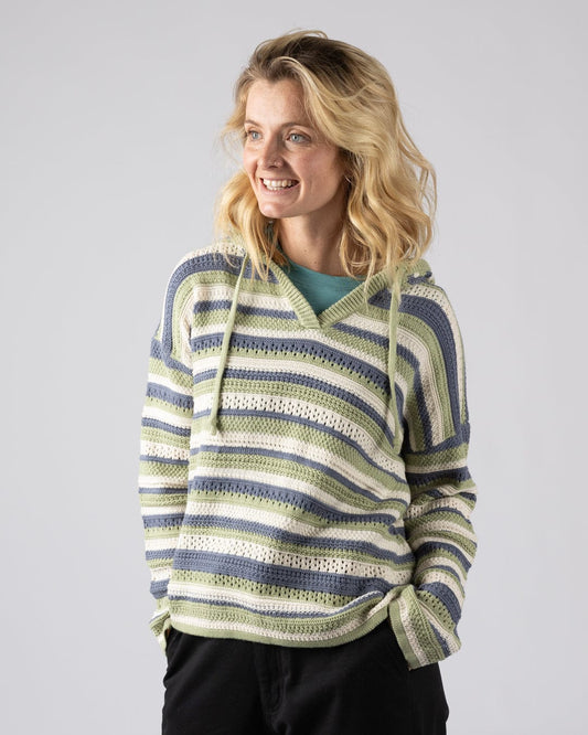 Aurelia - Womens Hooded Jumper - Light Green