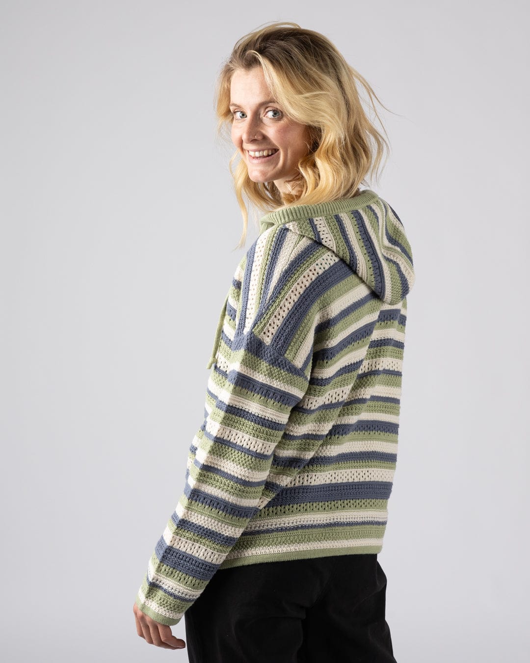 Aurelia - Womens Hooded Jumper - Light Green