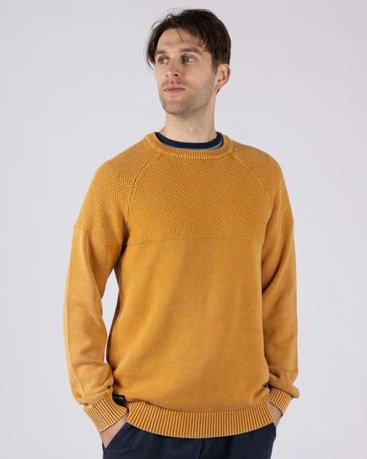 Coombe - Mens Knitted Jumper - Yellow