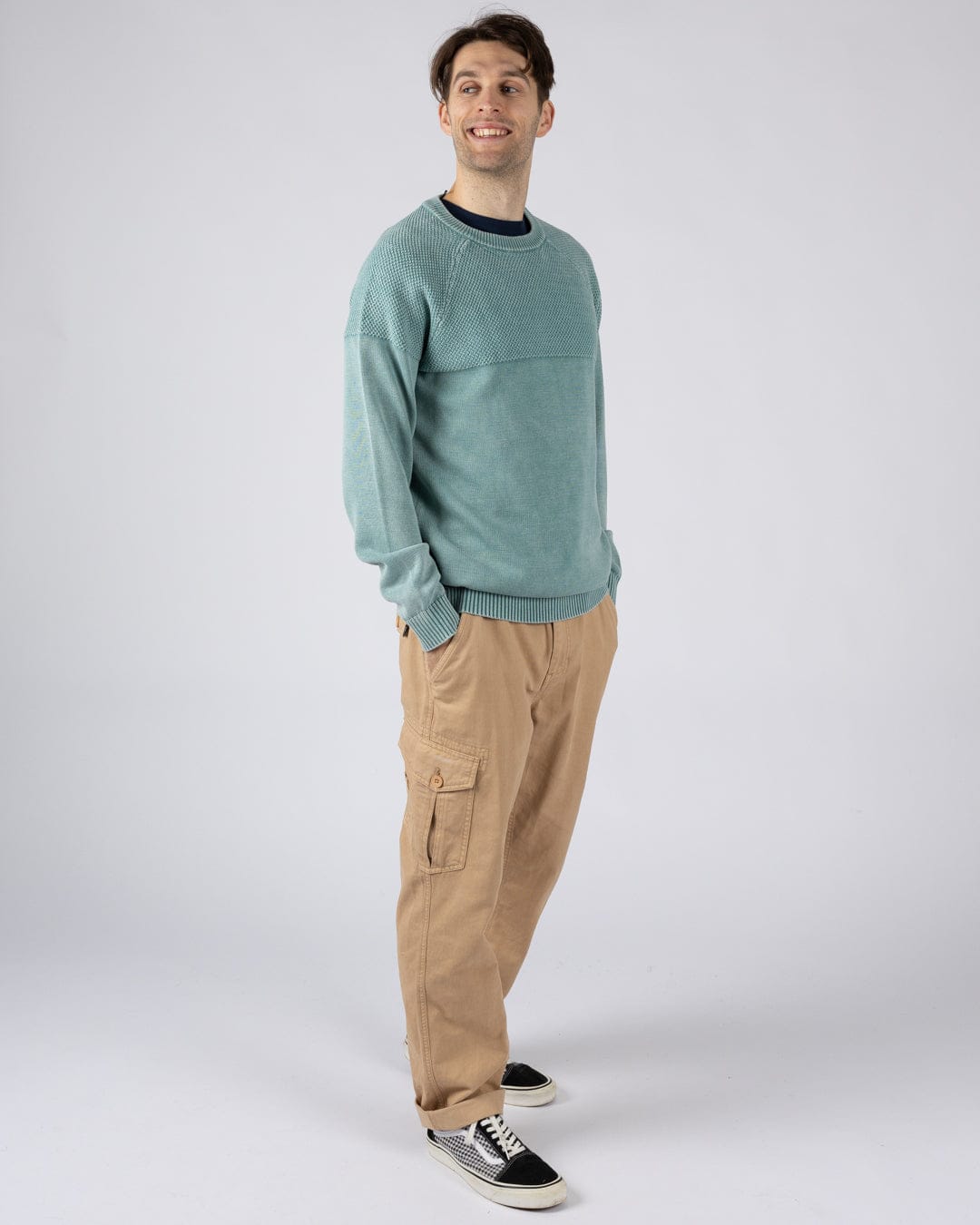 Coombe - Mens Knitted Jumper - Blue