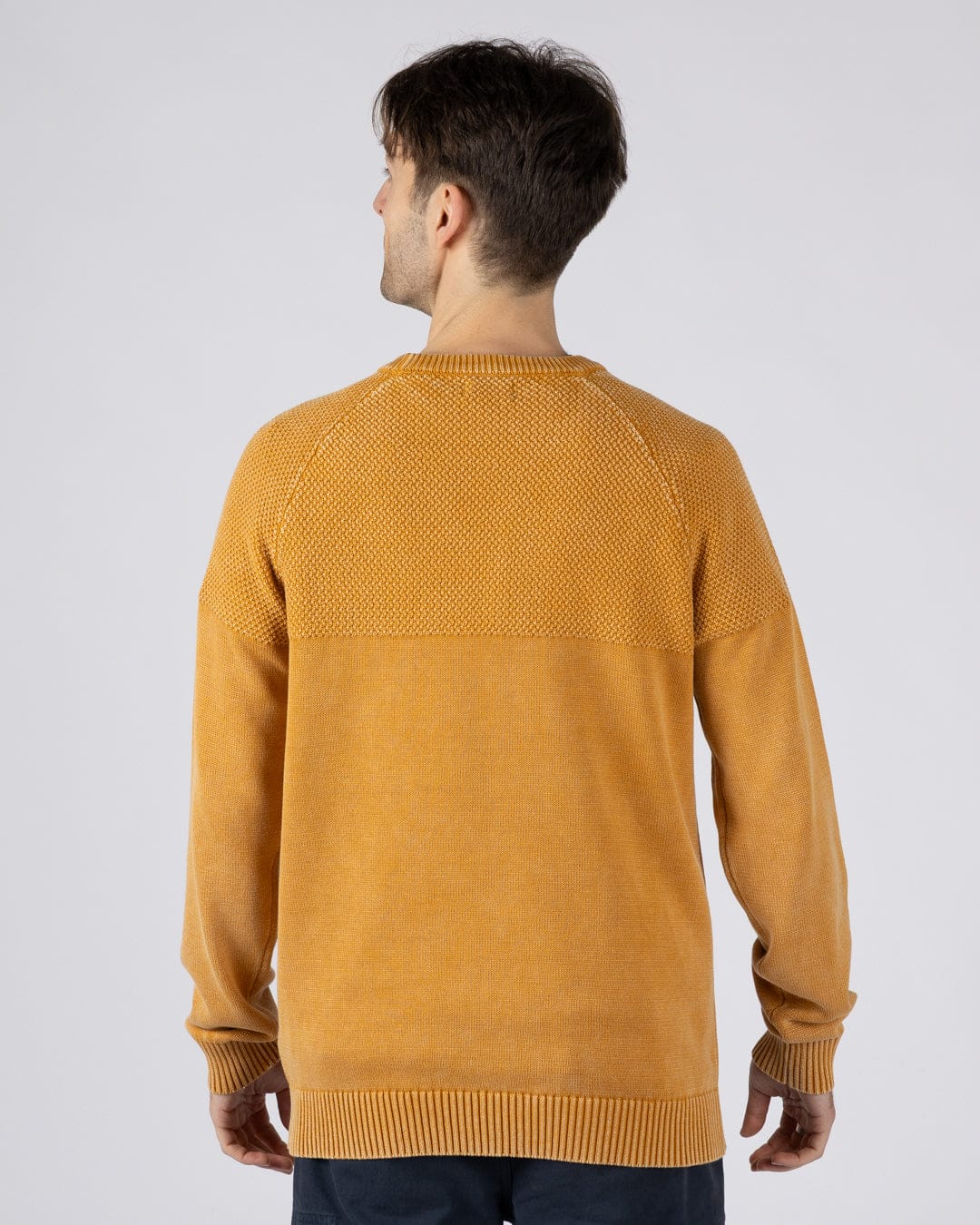 Coombe - Mens Knitted Jumper - Yellow