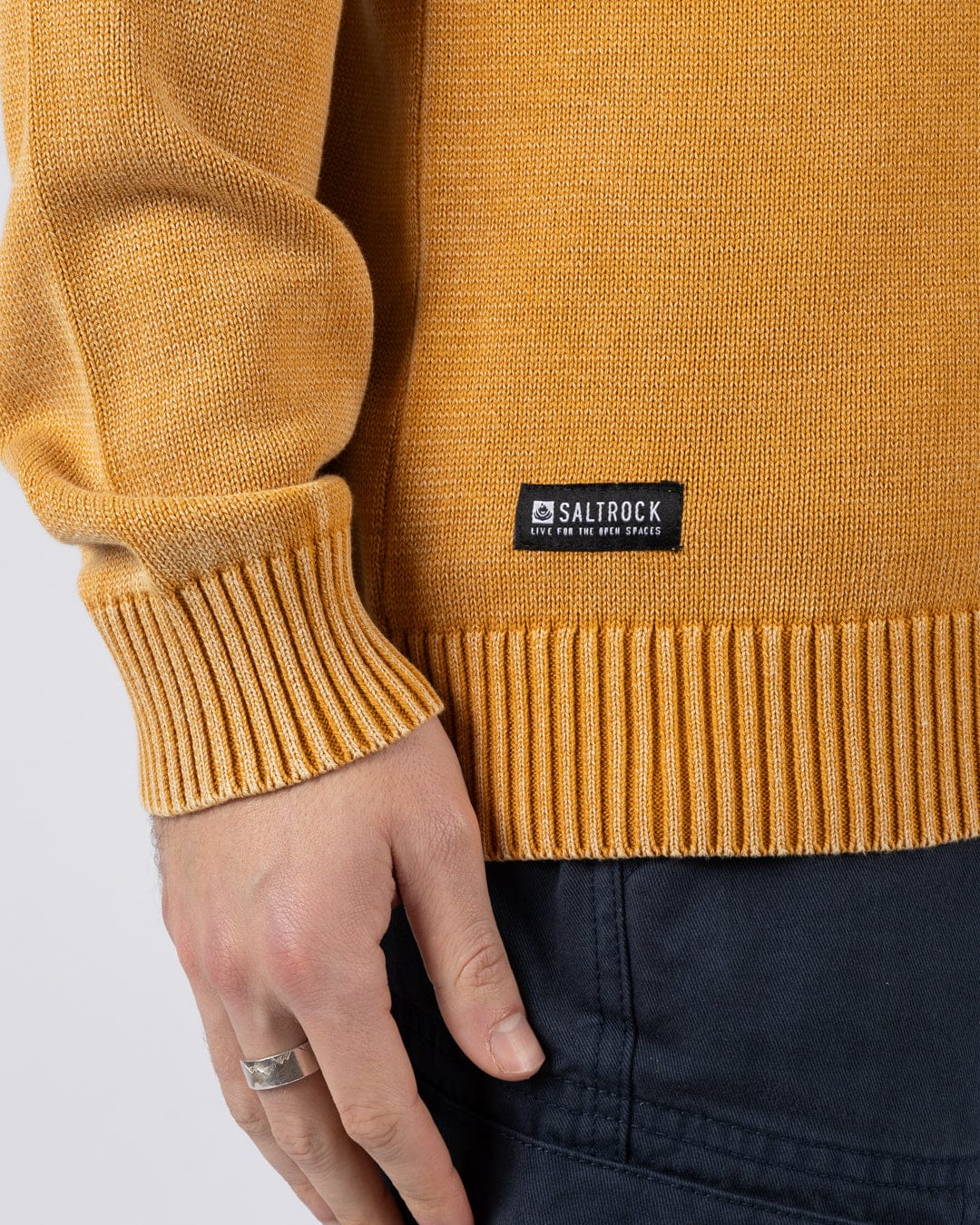 Coombe - Mens Knitted Jumper - Yellow