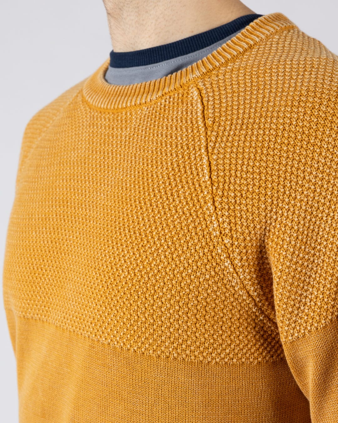 Coombe - Mens Knitted Jumper - Yellow