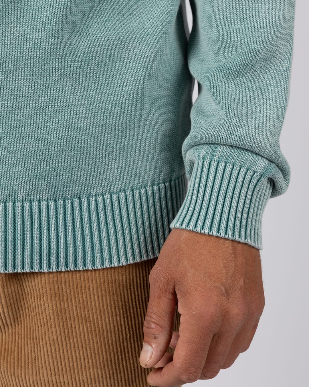 Coombe Mens Knitted Jumper in Blue