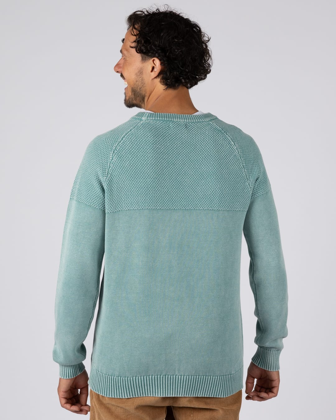 Coombe Mens Knitted Jumper in Blue