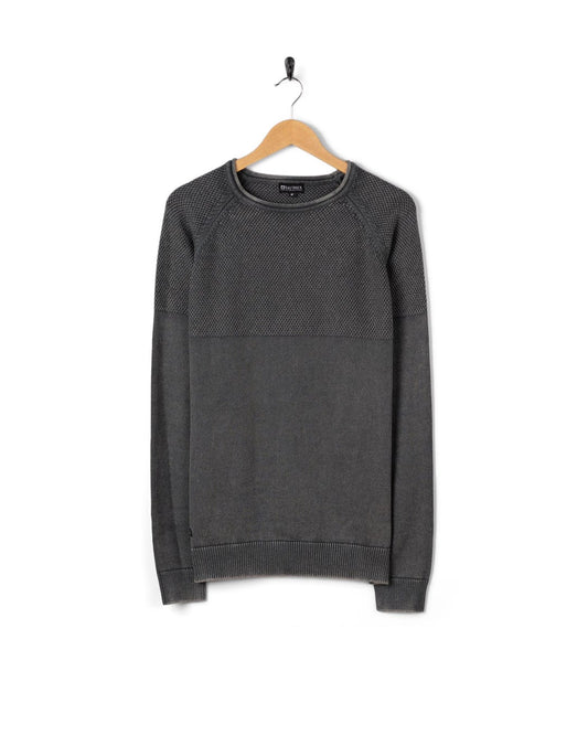 Coombe - Mens Knitted Jumper - Dark Grey