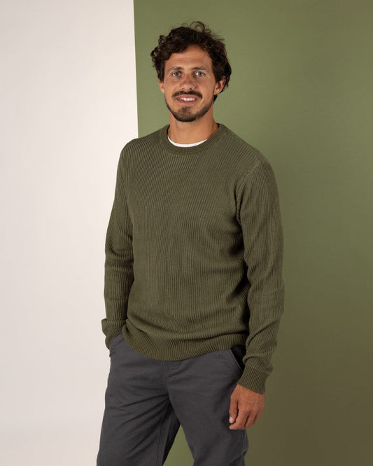 Waite - Mens Knitted Jumper - Green