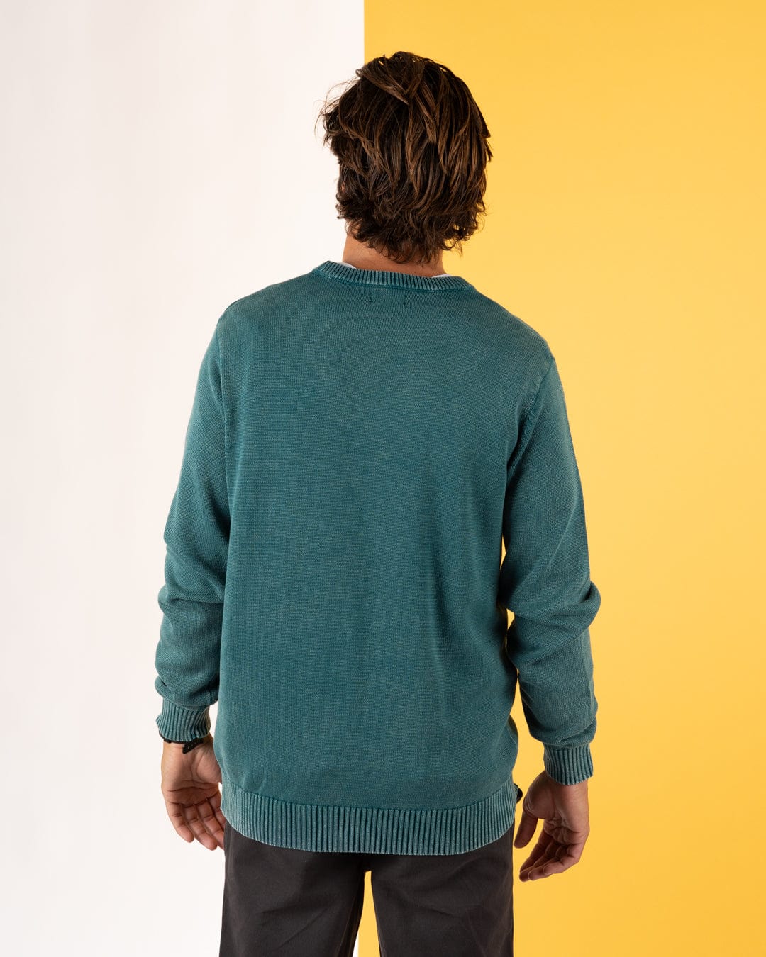 Waley - Mens Knitted Jumper - Teal