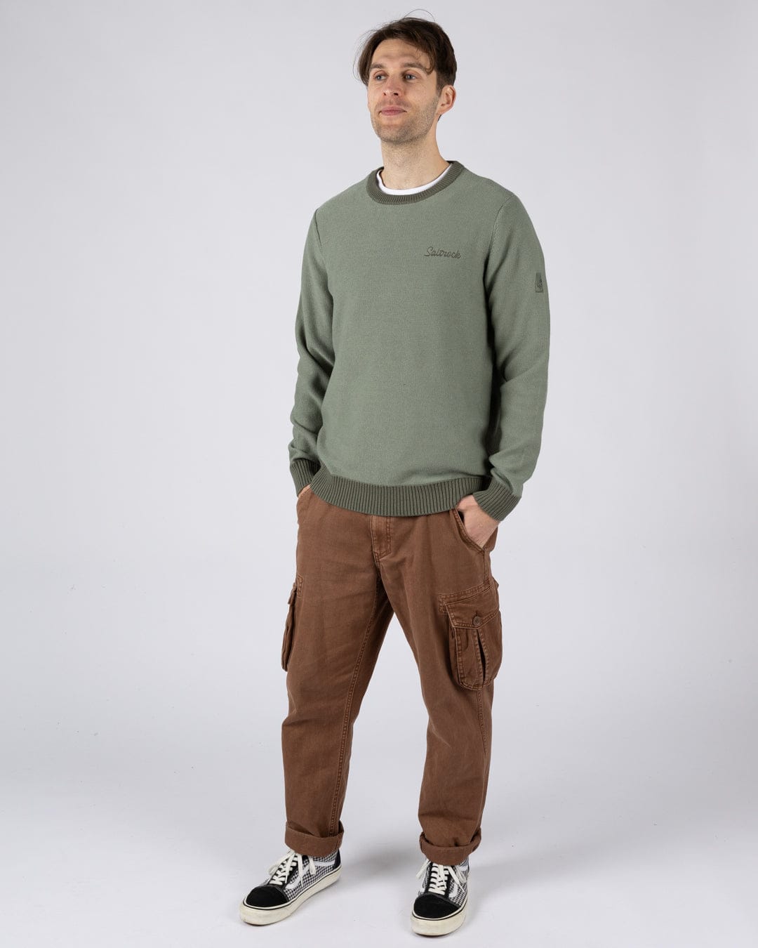 Callum - Mens Knitted Jumper - Green