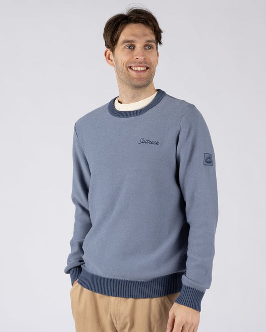 Callum - Mens Knitted Jumper - Blue