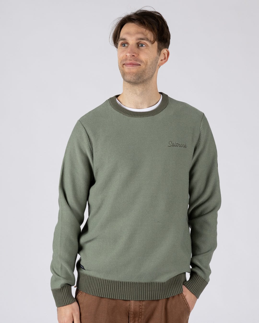 Callum - Mens Knitted Jumper - Green