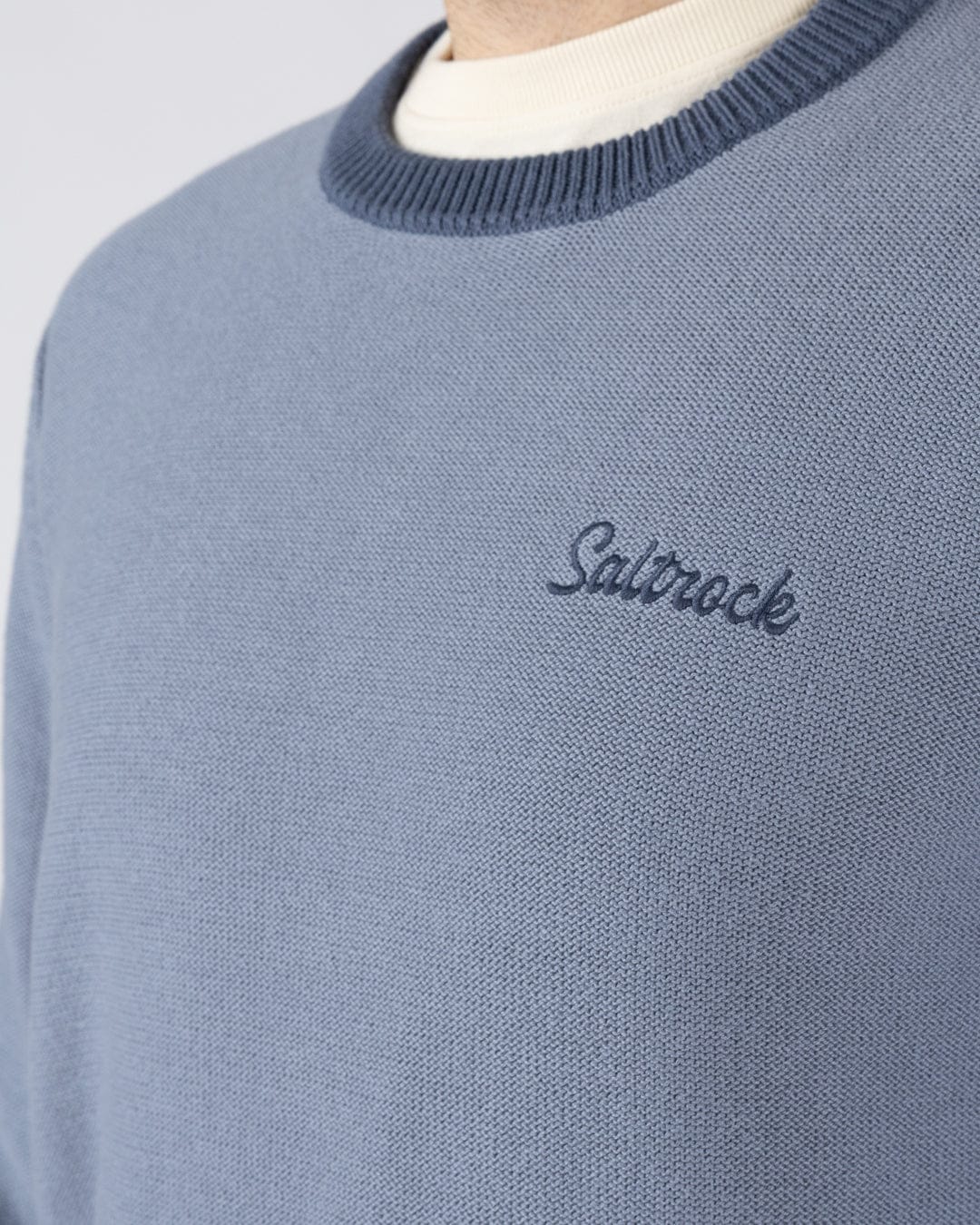 Callum - Mens Knitted Jumper - Blue