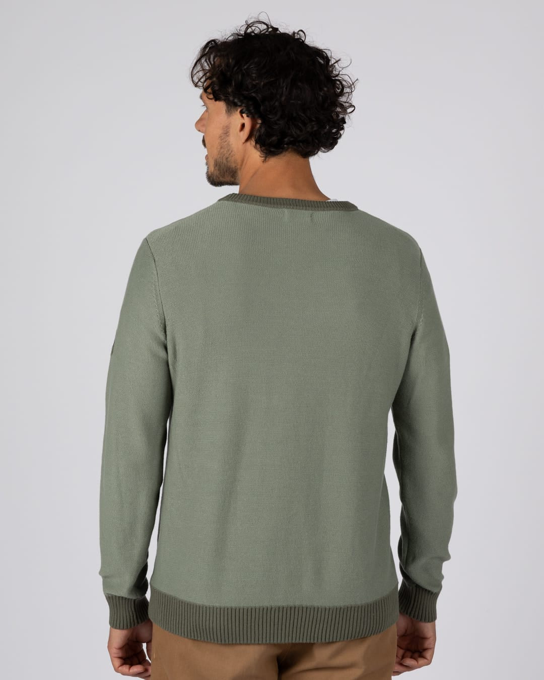 Callum Mens Knitted Jumper in Green
