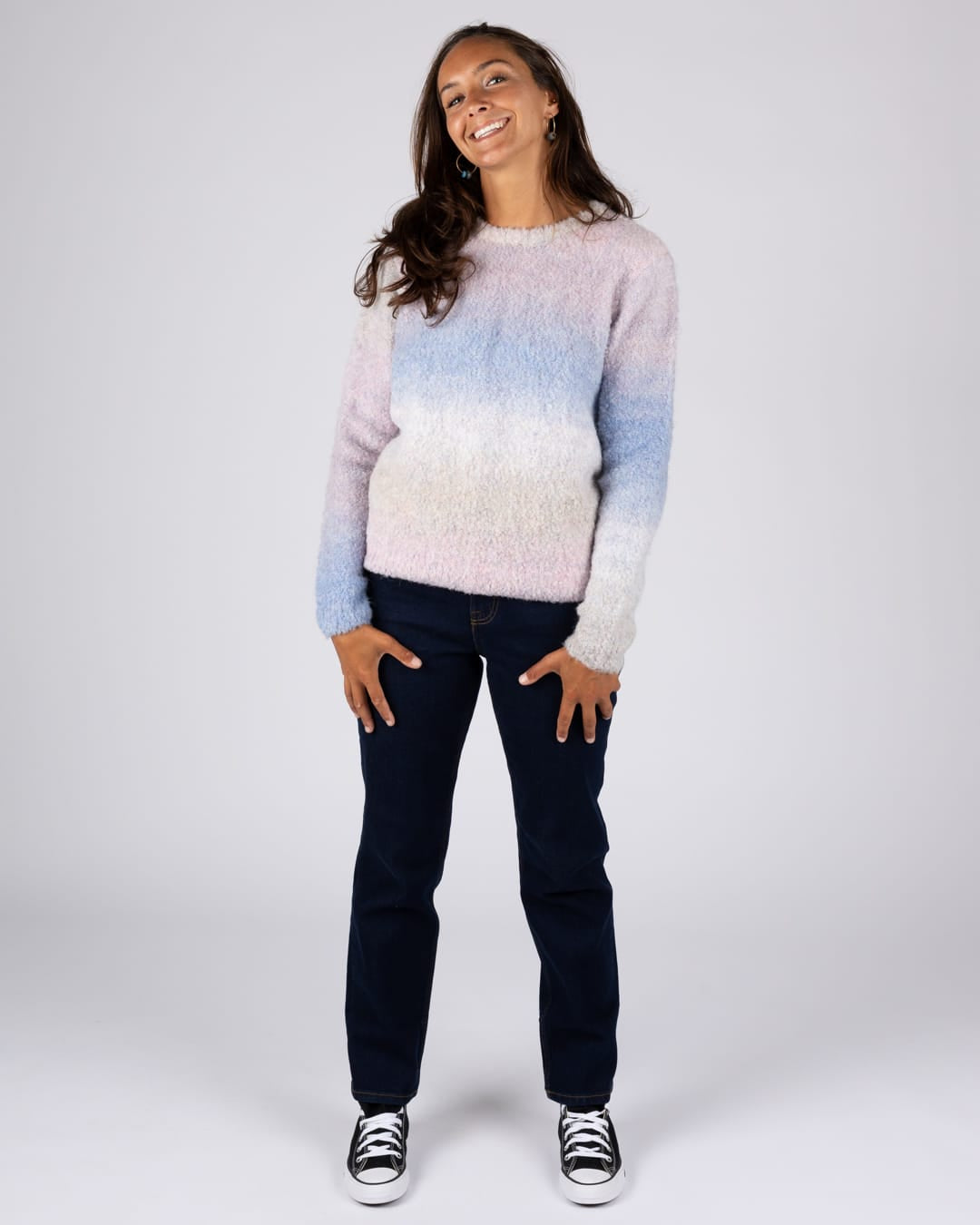 Bowden Womens Crew Jumper in Purple