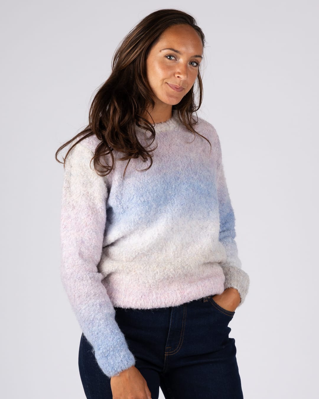 Bowden Womens Crew Jumper in Purple