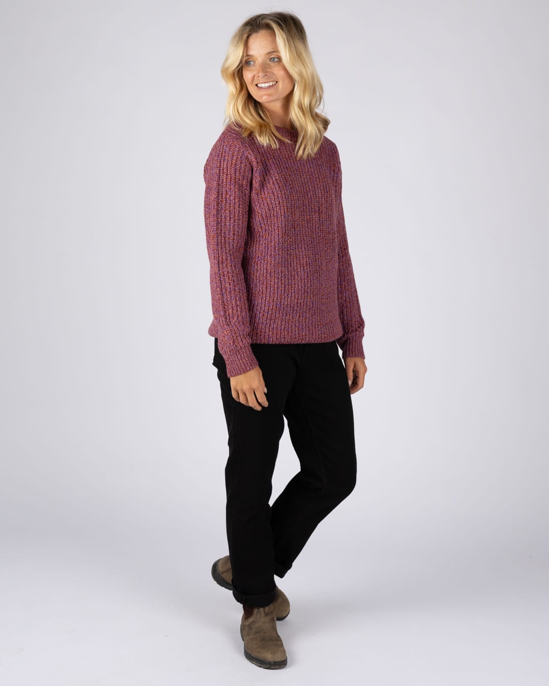Lucy - L/S Crew Jumper - PURPLE