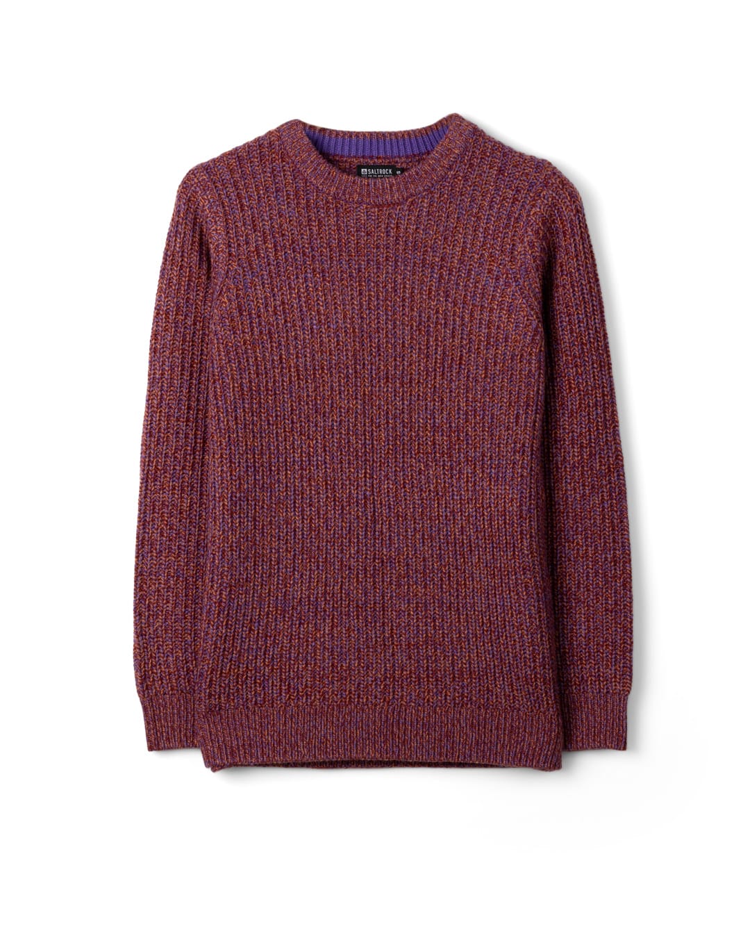 Lucy Womens Longline Knitted Jumper in Purple