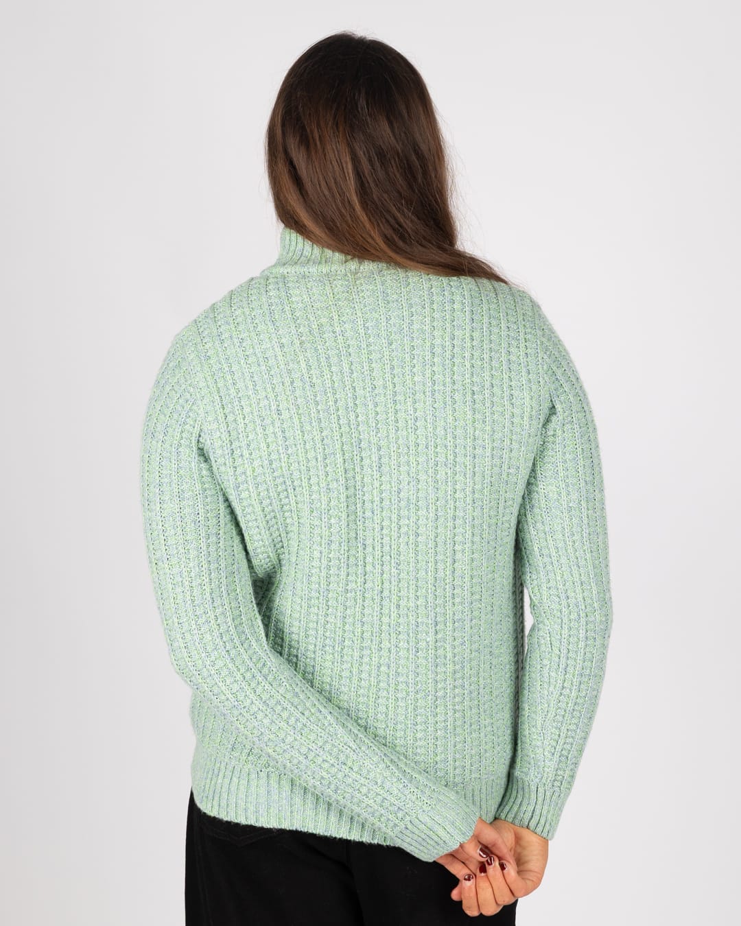 Rupa Womens Knitted Borg Lined Cardigan in Green