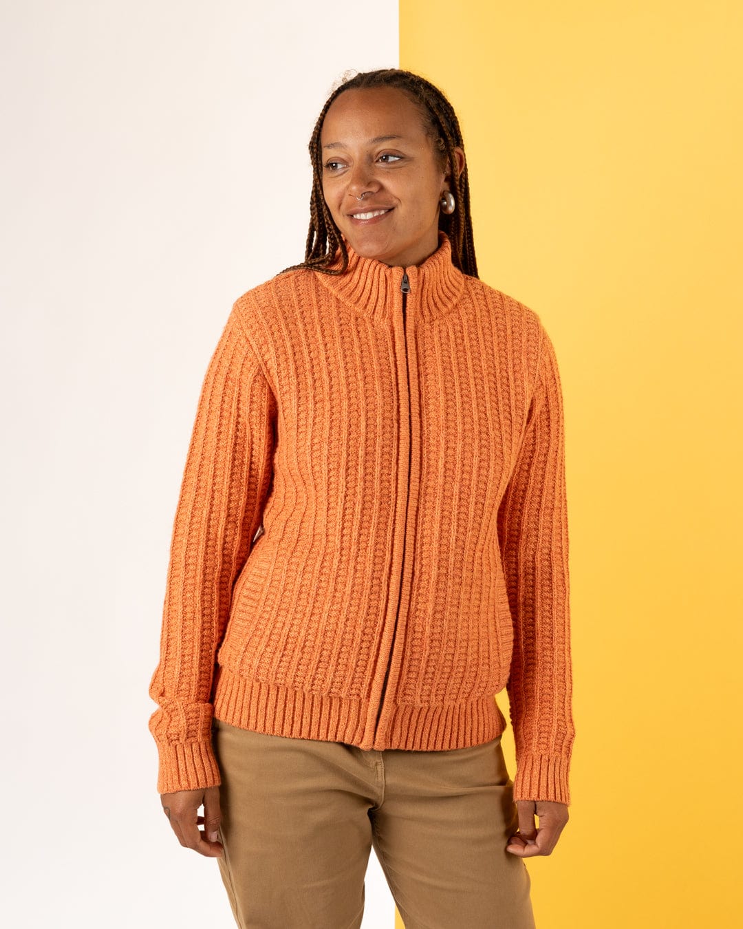 Rupa - Borg Lined Knit - Orange
