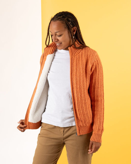 Rupa - Borg Lined Knit - Orange
