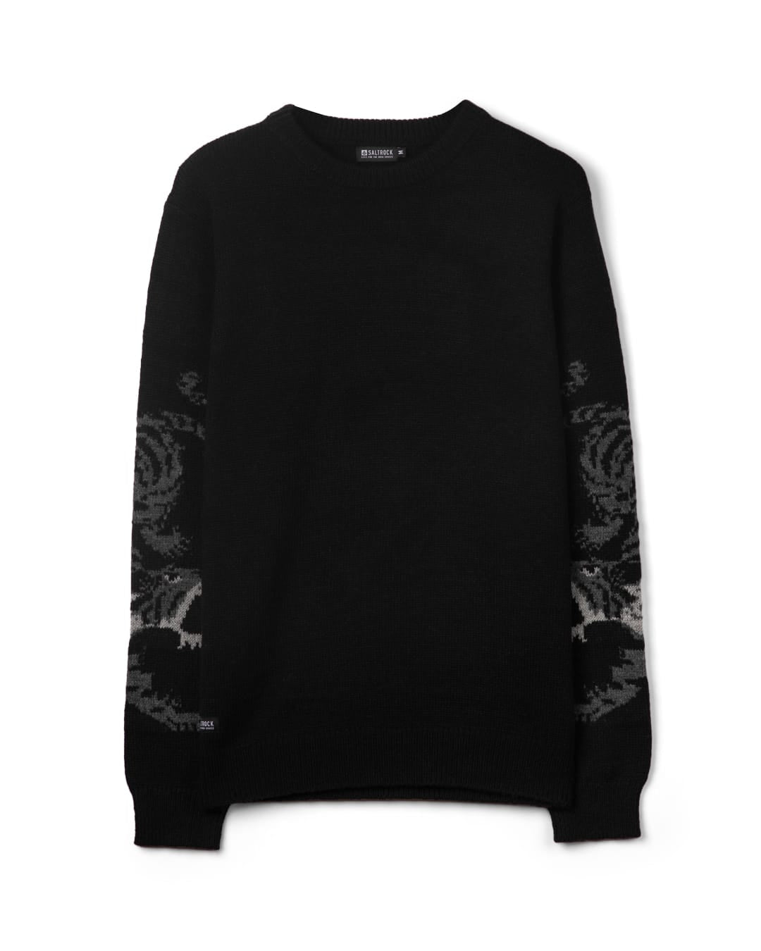 Tiger Surf Mens Knitted Jumper in Black