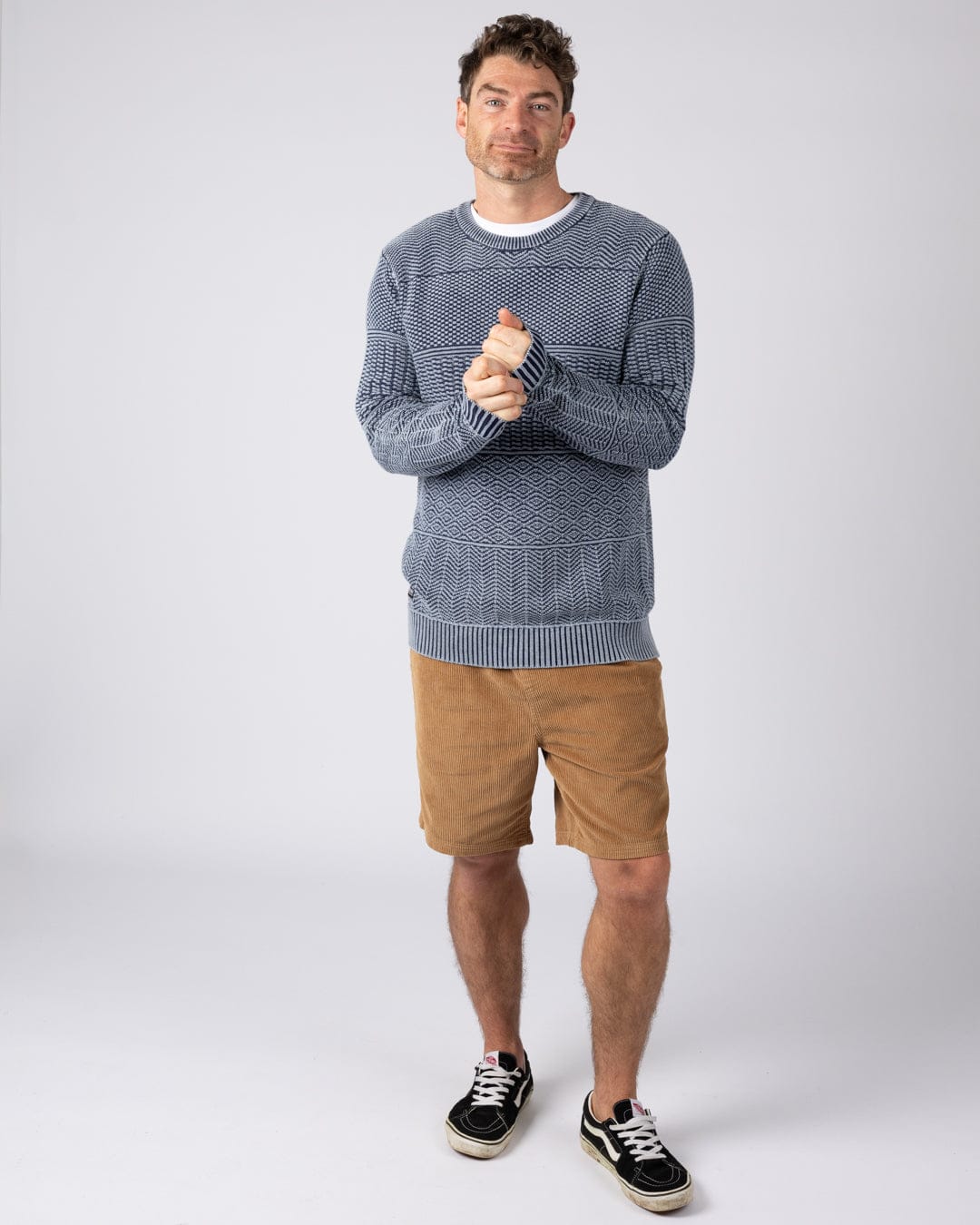 Osman Mens Knitwear in Dark Blue