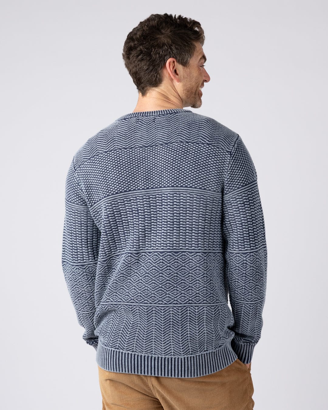 Osman Mens Knitwear in Dark Blue