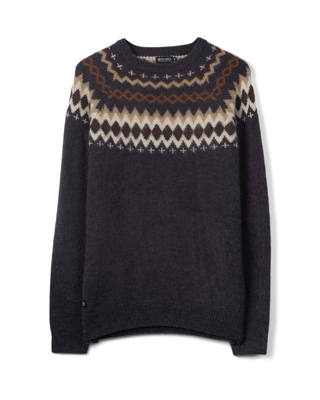 Fairisle Rock Mens Knitted Jumper in Blue