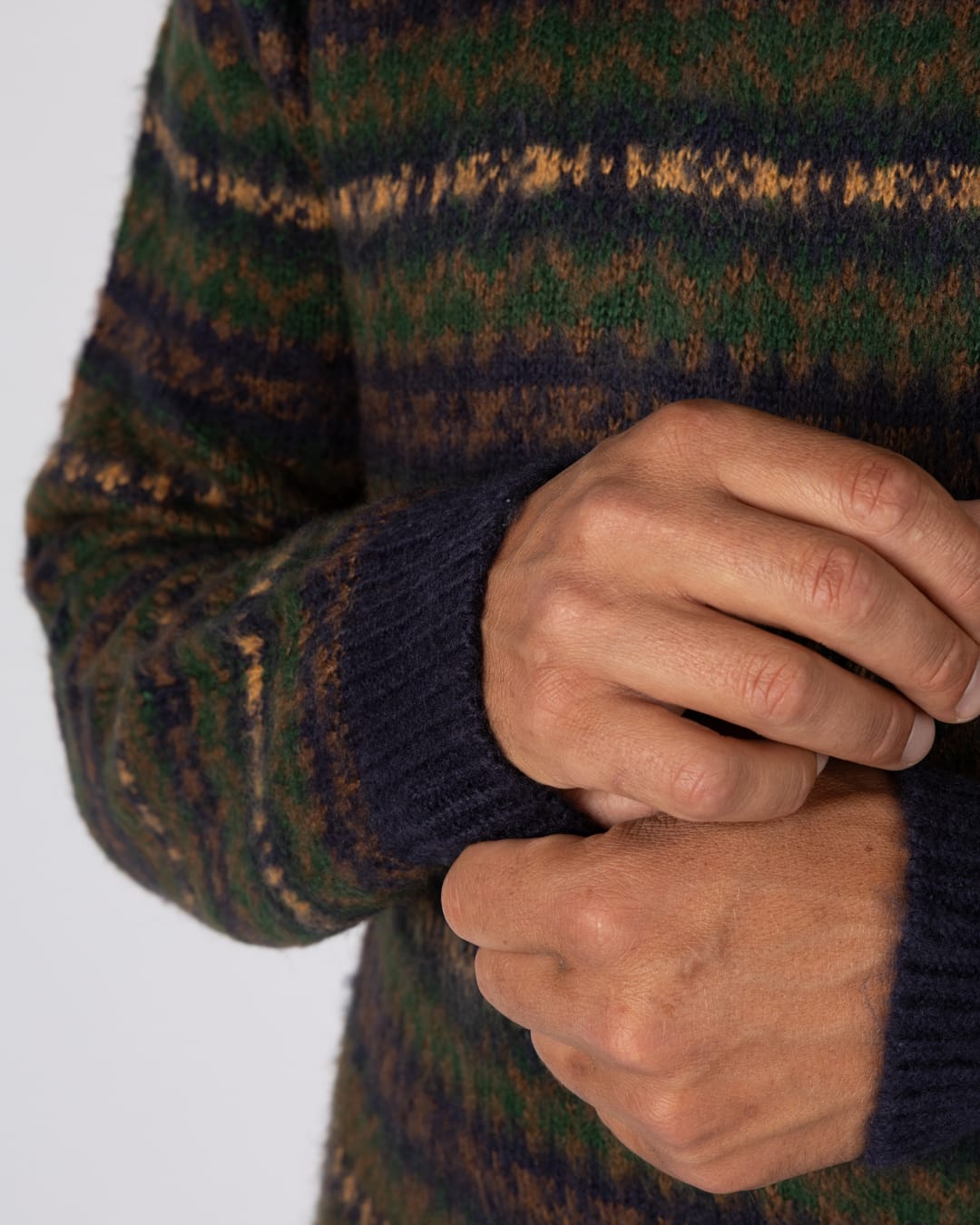 Base Camp Knitted Mens Jumper in Multi