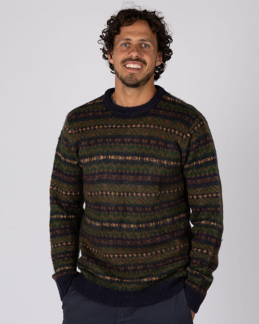Base Camp Knitted Mens Jumper in Multi