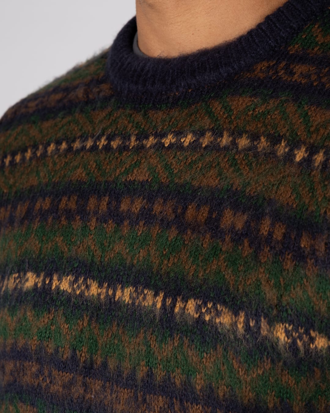 Base Camp Knitted Mens Jumper in Multi