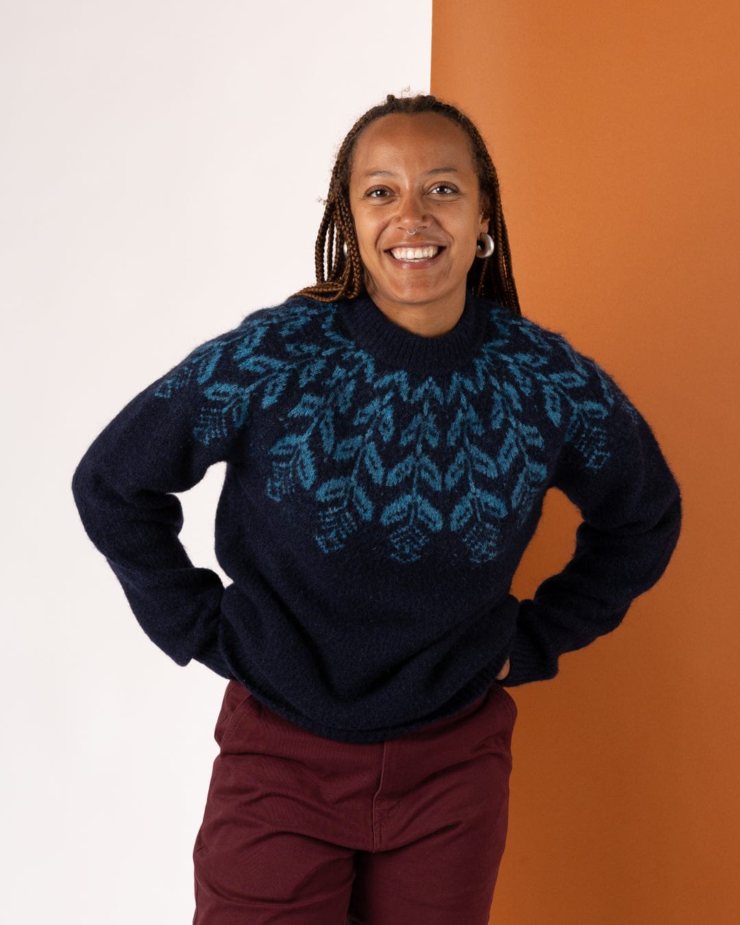 Fairisle - Womens Jumper - Blue