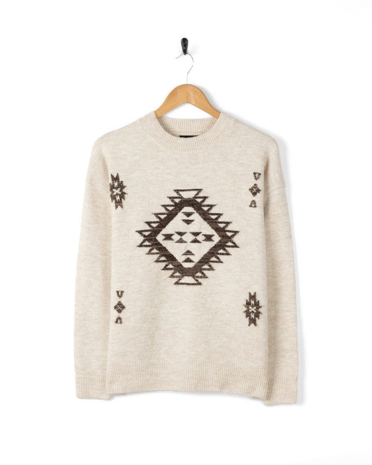 Myette - Womens Aztec Jumper - Cream