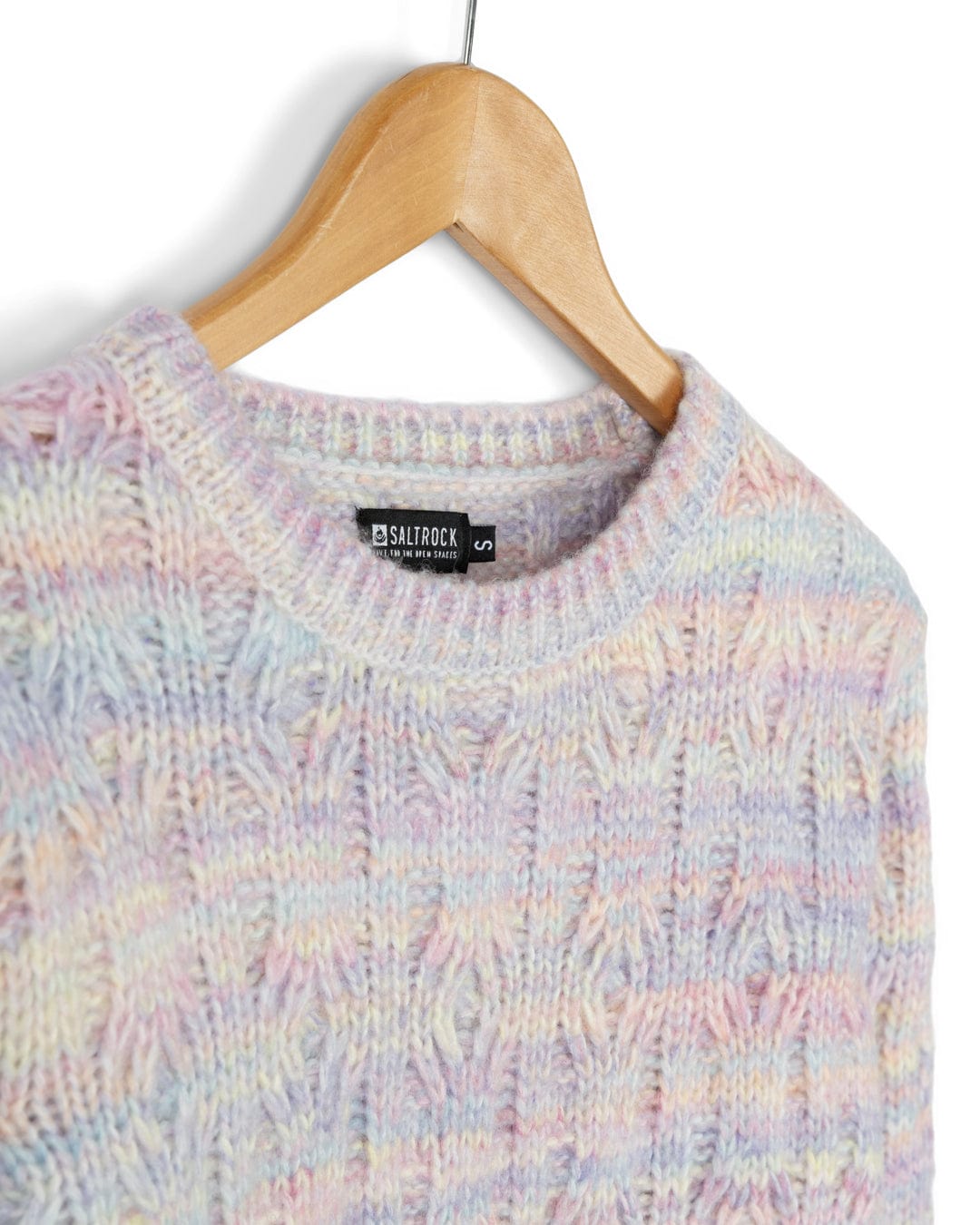 Reeny - Womens Pastel Cable Jumper - Purple