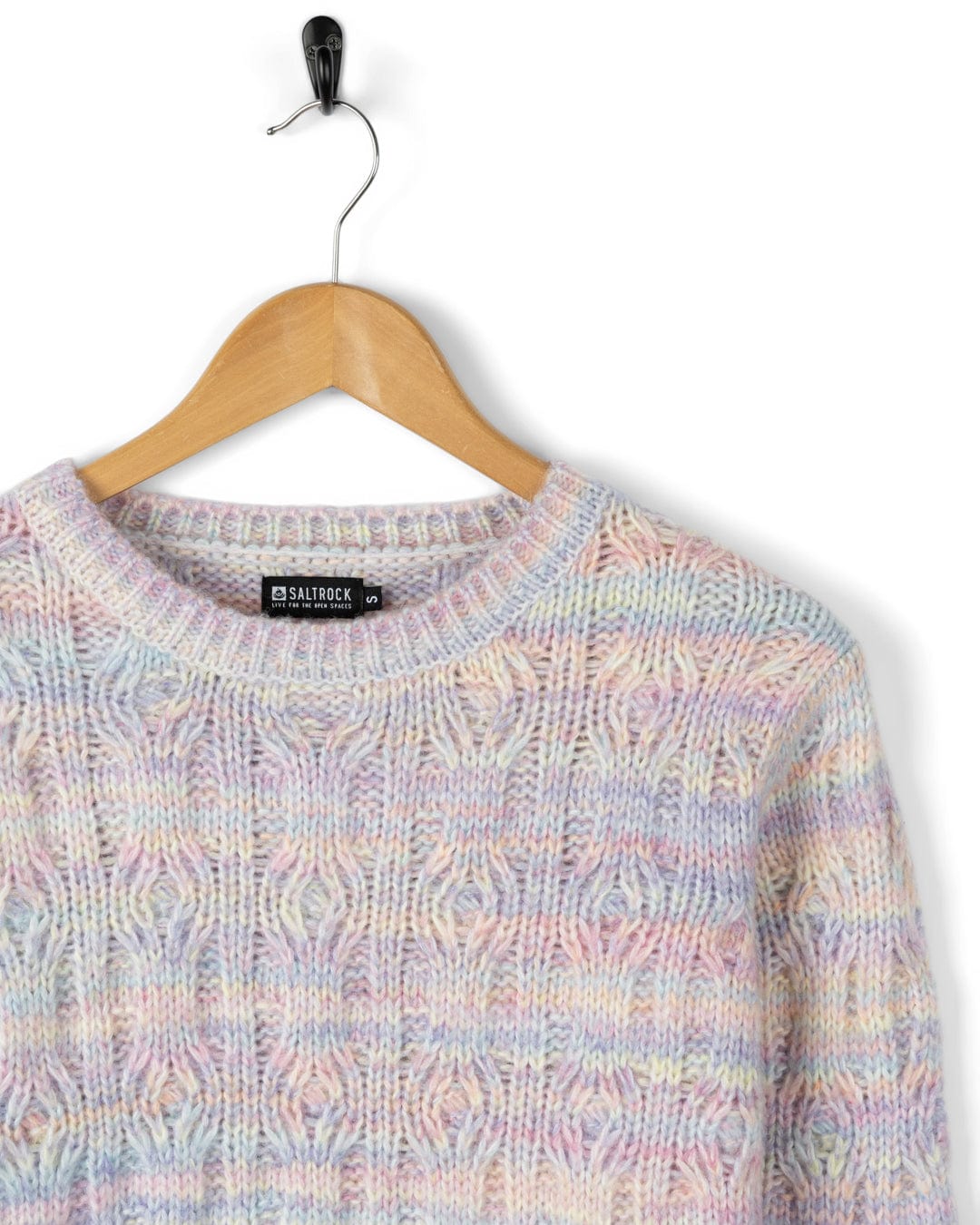 Reeny - Womens Pastel Cable Jumper - Purple