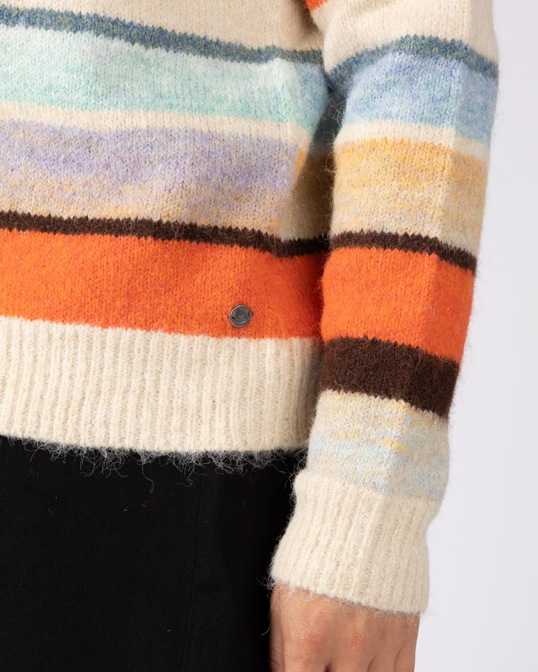 Lyris Womens Striped Jumper in Orange