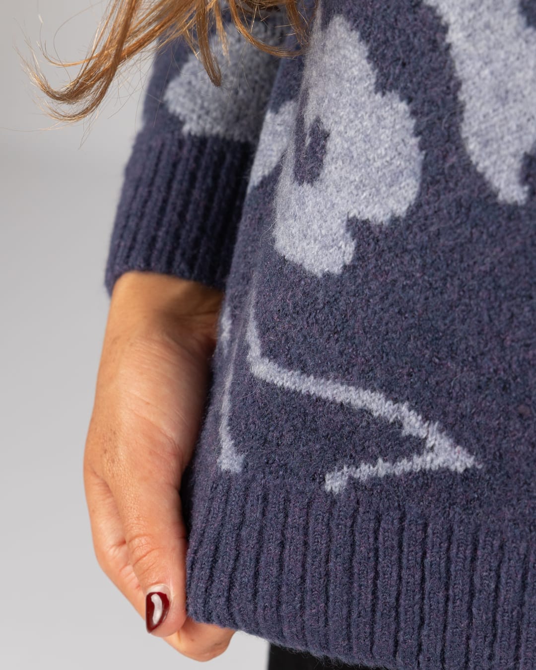 Eden Womens Floral Jumper in Blue