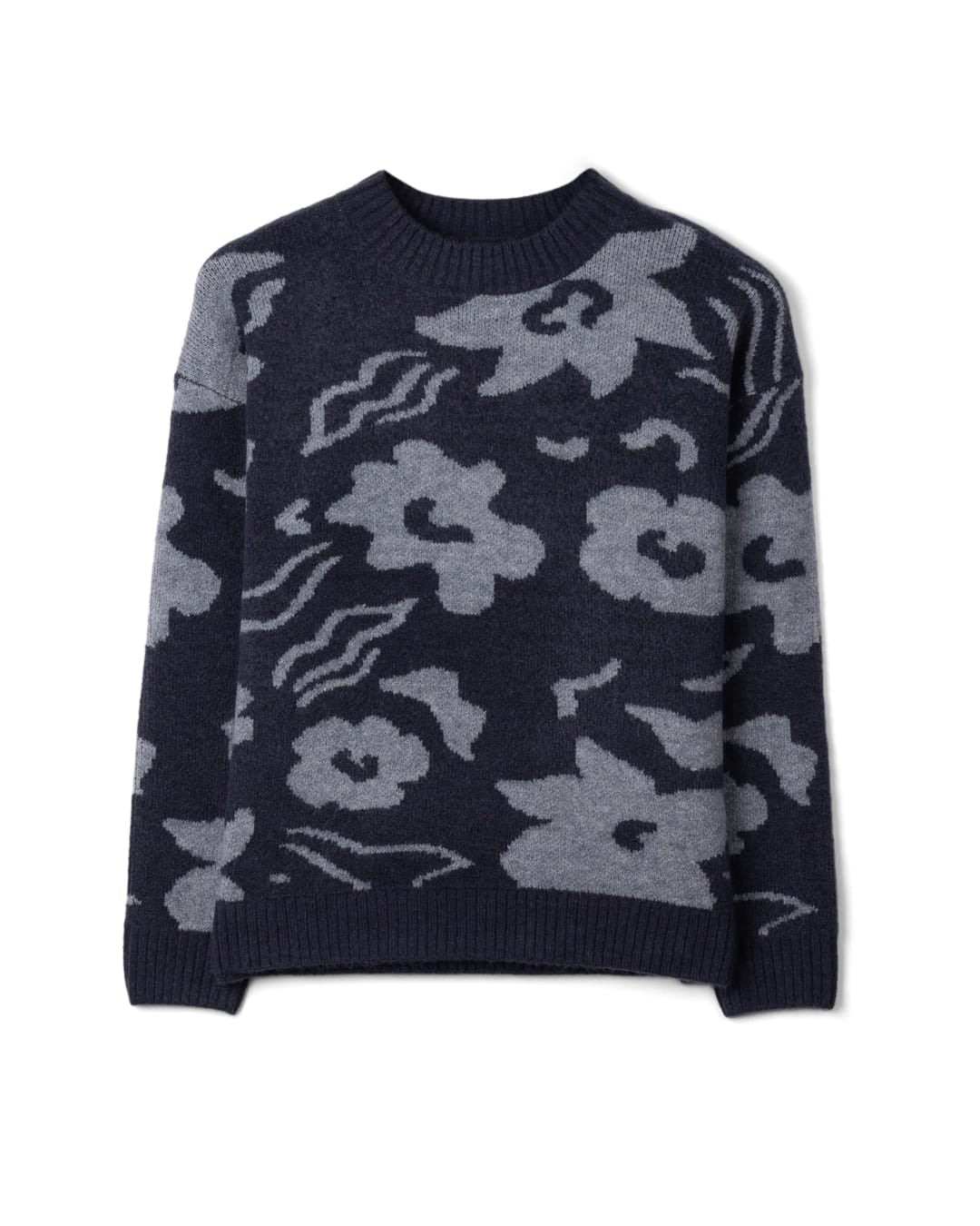 Eden Womens Floral Jumper in Blue